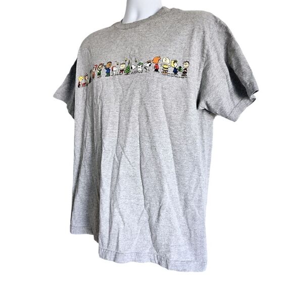 Peanuts By Jim Schulz Vintage Gray T-Shirt Christmas Charlie Brown Size Large - Picture 2 of 10